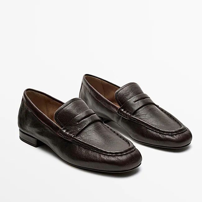 Кожаные лоферы Massimo Dutti (99,95 евро)