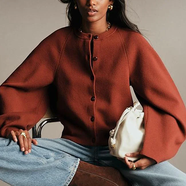 Кардиган из плитки Sezane, 149 евро.